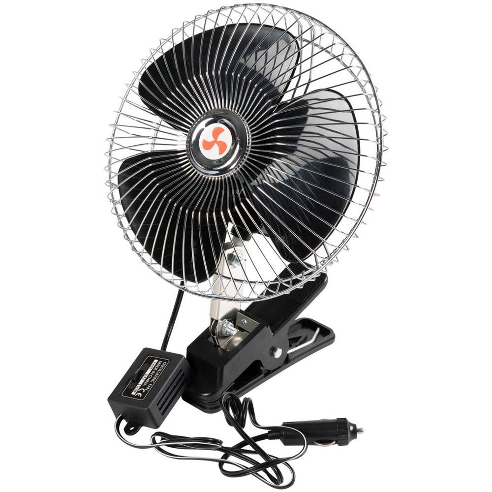 Ventilatore Libeccio 12 V E 16w, 2 Funzioni, Con Griglia Cromata Nero Presa Accendisigari - Foto 1