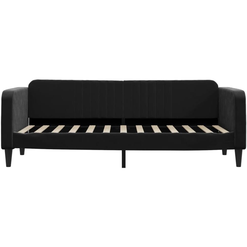 Letto Da Giorno Nero 80x200 Cm In Velluto - Foto 2