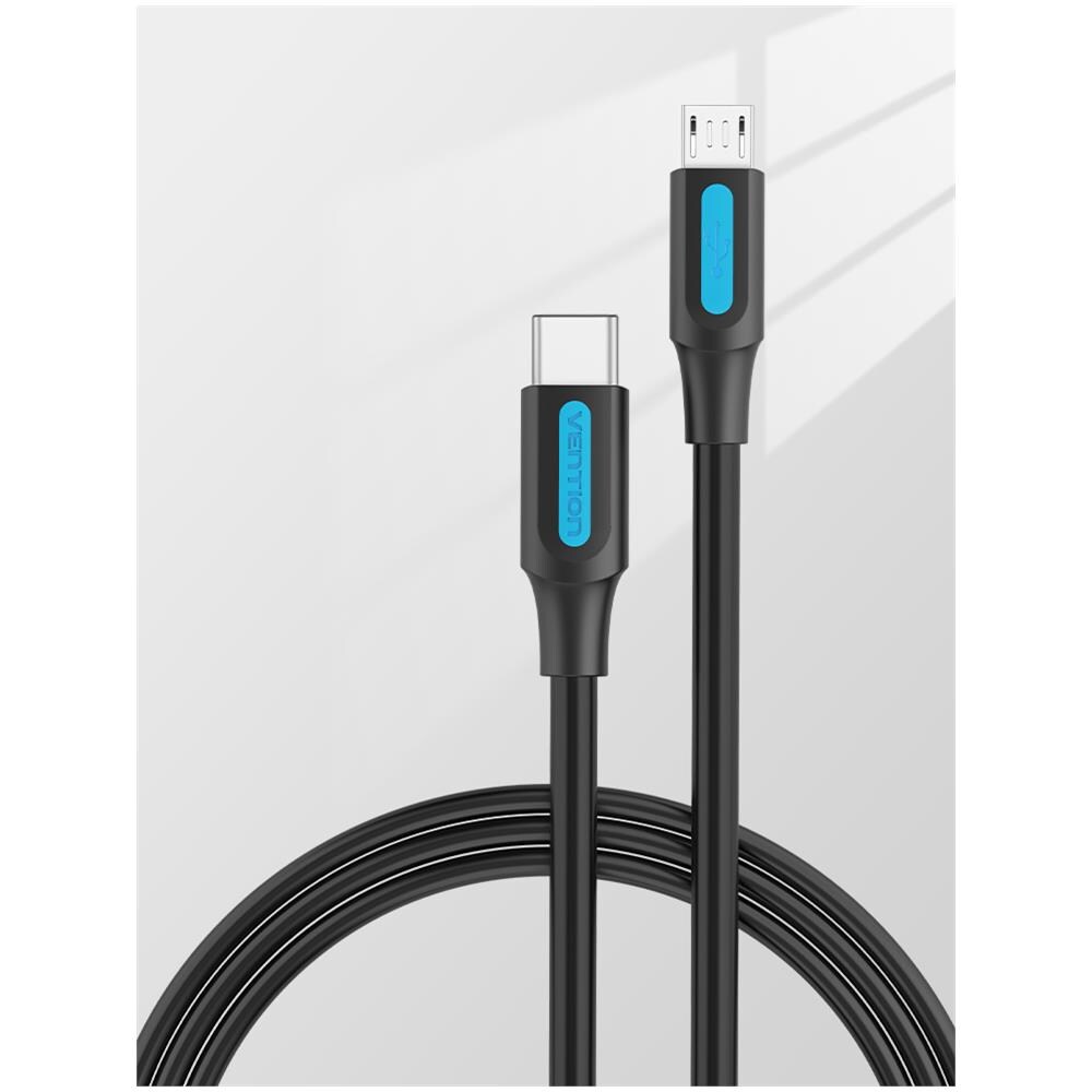 COVBF cavo USB USB 2.0 1 m Micro-USB B USB C Nero - Foto 3