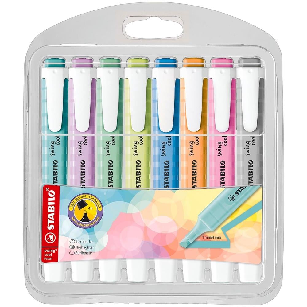 swing cool Pastel - Evidenziatore - Astuccio da 8 - Colori assortiti - Foto 1
