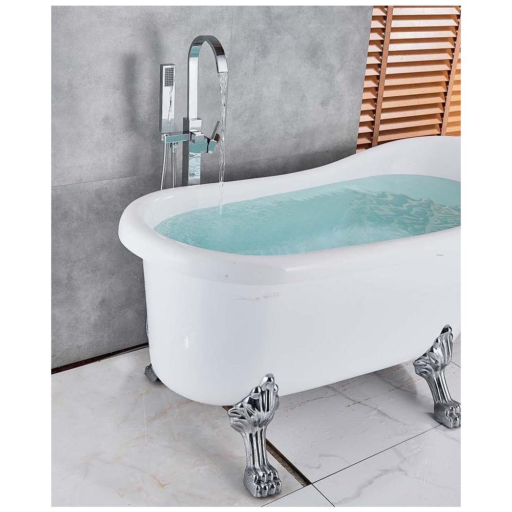 Rubinetto per vasca da bagno indipendente, Blackswan, tipo M19, modello cromato lucido, misura 110 cm - Foto 2