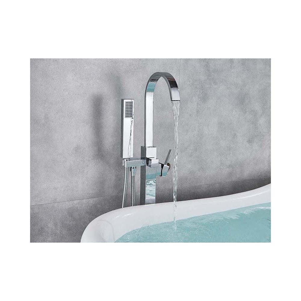 Rubinetto per vasca da bagno indipendente, Blackswan, tipo M19, modello cromato lucido, misura 110 cm - Foto 4