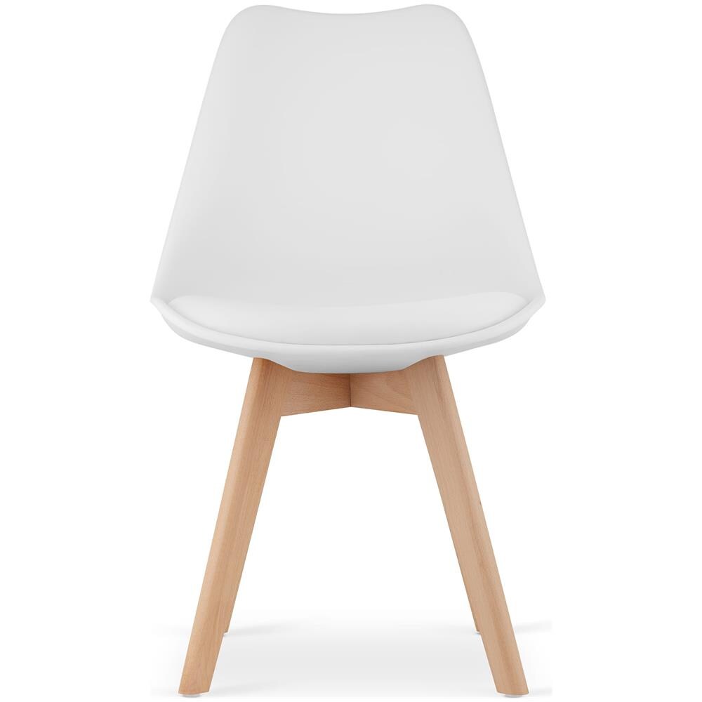 Sedia da pranzo Mark, bianco e naturale - Foto 2