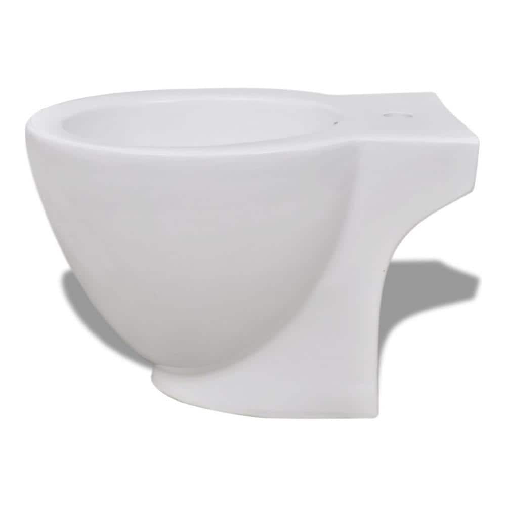 Bidè Rotondo Bianco con Piede di Alta Qualità in Ceramica - Foto 12