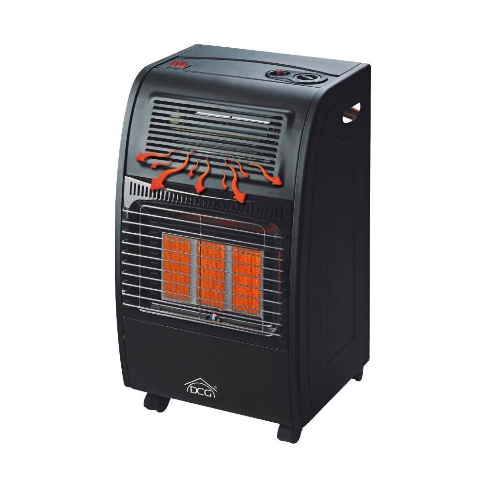 Stufa a Gas GPL / Gas Naturale Portatile con Vano Bombola Max 15 Kg Accensione Piezoelettrica Area Riscaldata 20-80 mq Colore Nero - Foto 1