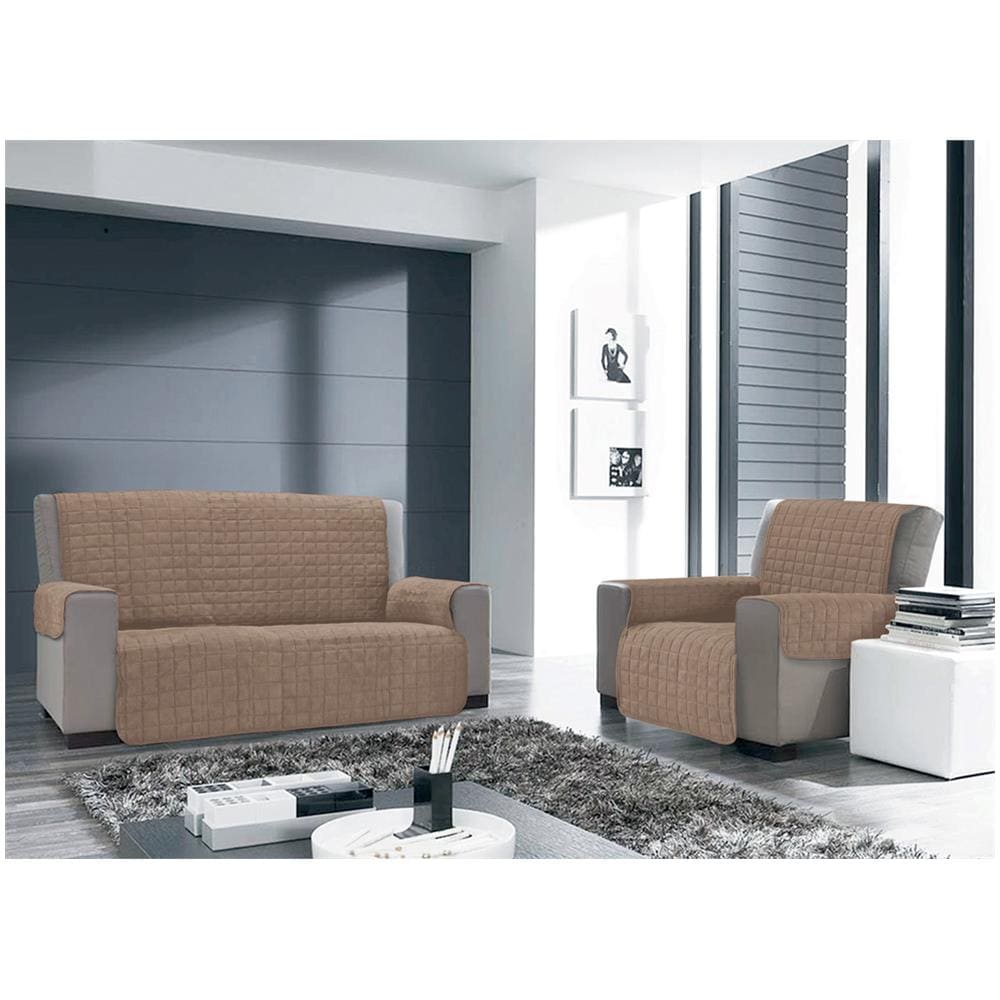 Copridivano E Copripoltrona Trapuntato Modello Willy 4 Posti Biscotto - Foto 1