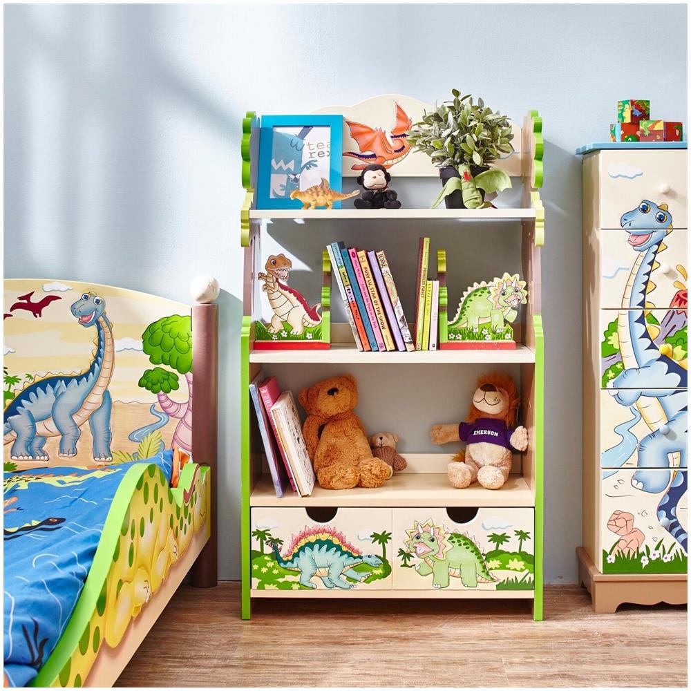 Libreria Scaffale Legno Cameretta Bambini Dinosaur Td-0069a - Foto 1