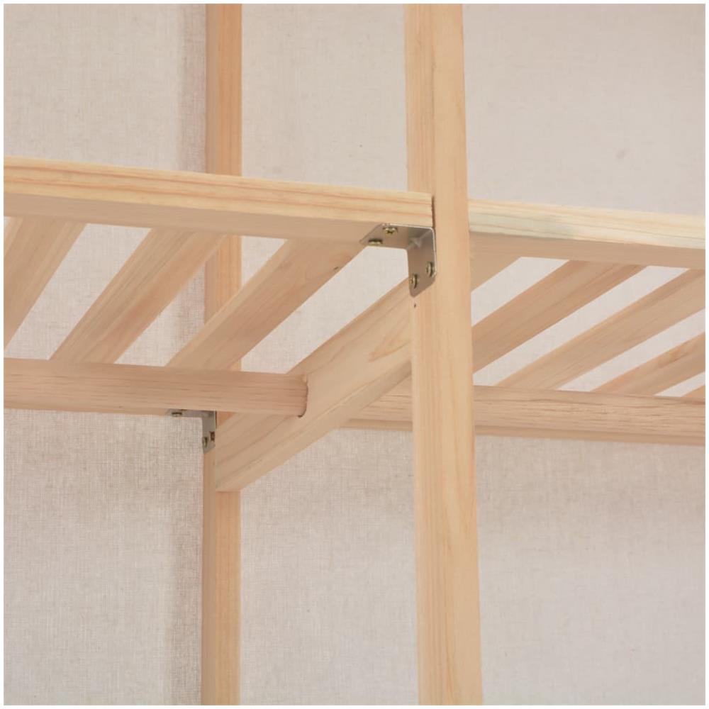 Armadio Bianco 200x40x170 Cm In Tessuto - Foto 2