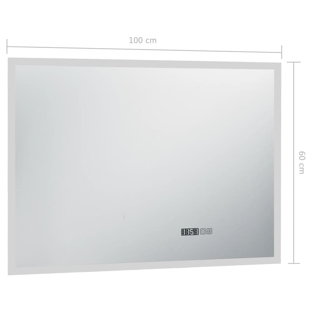 Specchio LED Bagno con Sensore Tattile Schermo Orario 100x60cm - Foto 11
