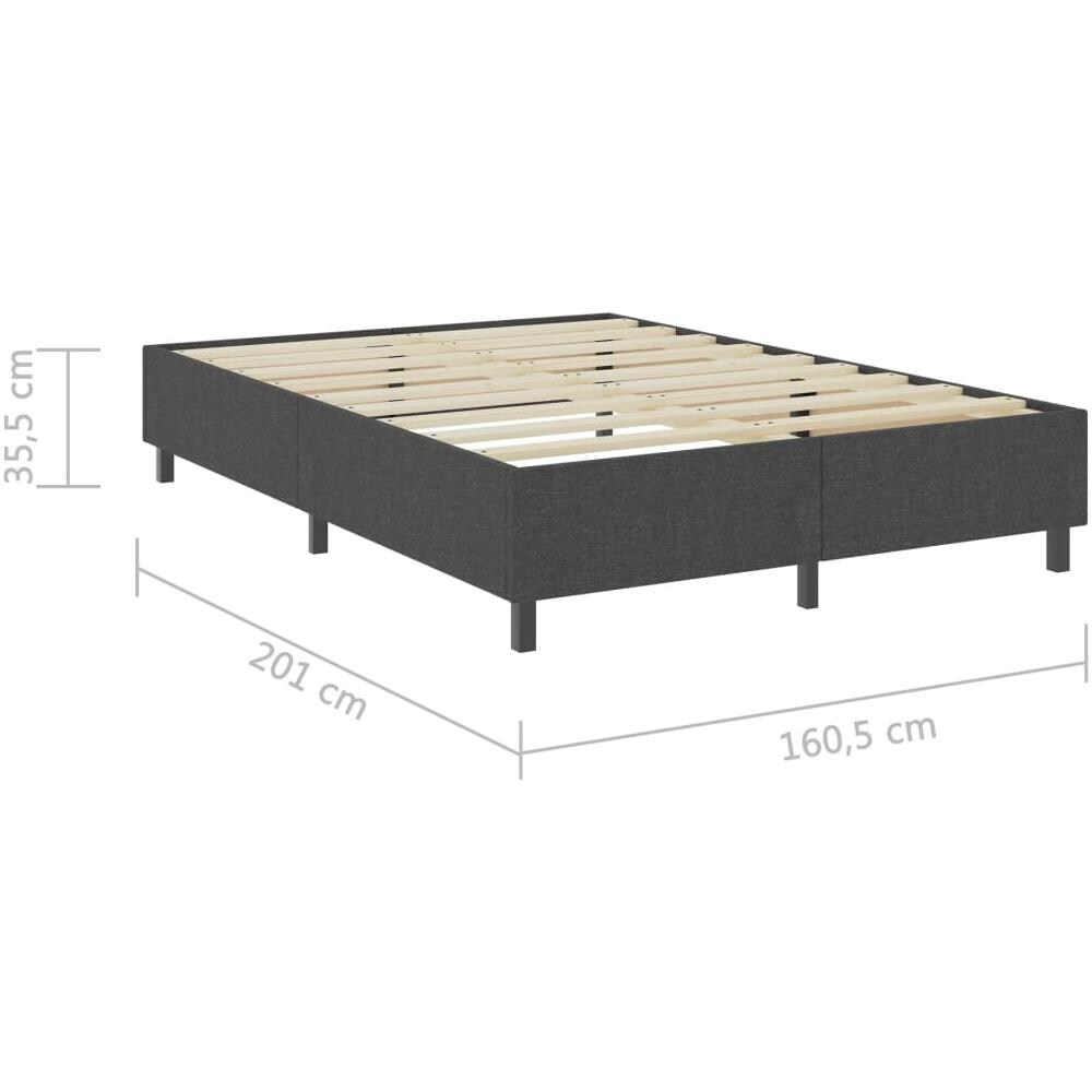 Letto a Molle Grigio in Tessuto 160x200 cm - Foto 8