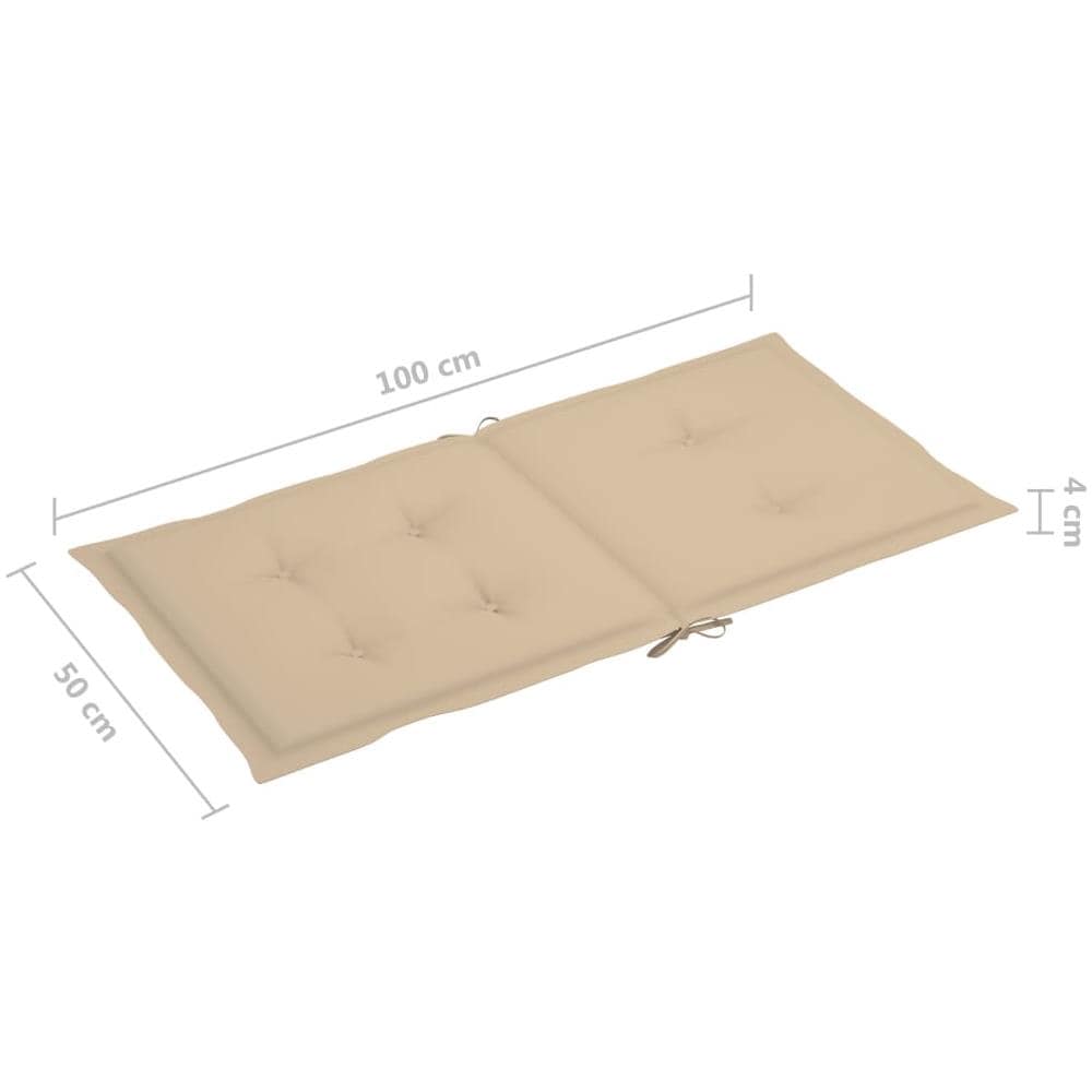 Cuscini Per Sedie Da Giardino 6 Pz Beige 100x50x4 Cm - Foto 7