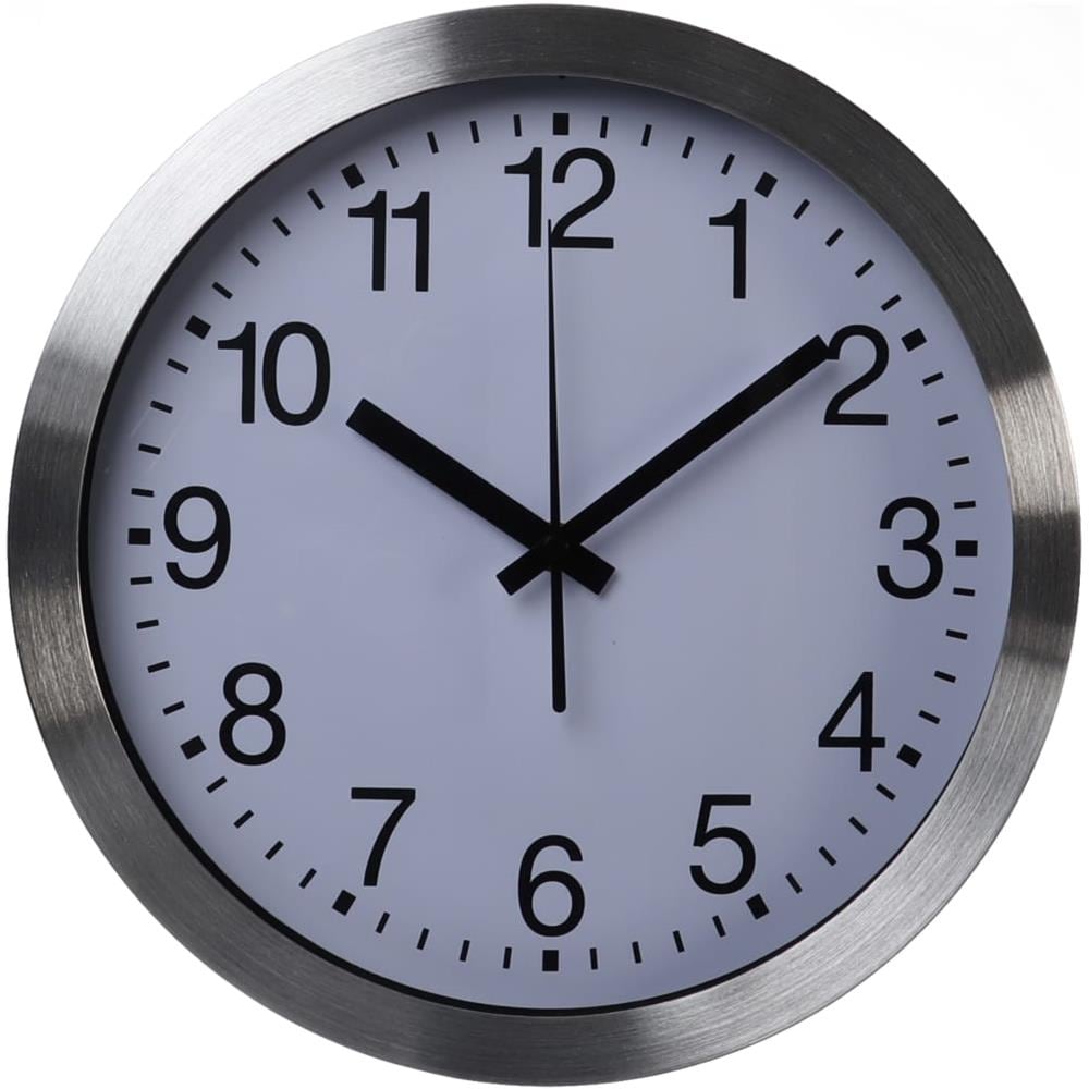 Orologio da Parete 30 cm Bianco e Argento - Foto 3