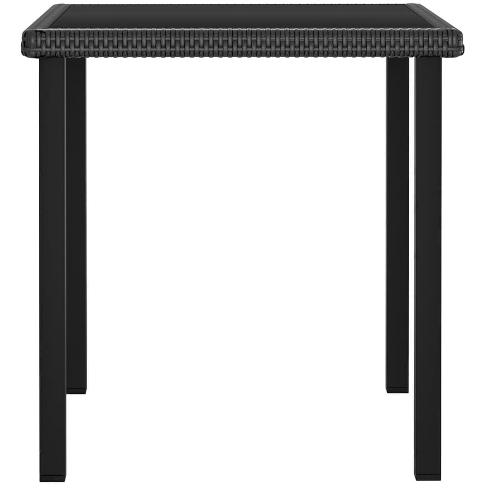 Set da Pranzo da Giardino 3 pz in Polyrattan Nero - Foto 3