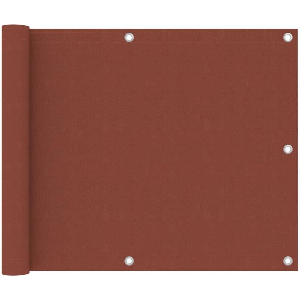 Paravento da Balcone Terracotta 75x500 cm Tessuto Oxford - Foto 1