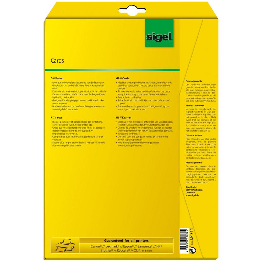 LP711, Bianco, Non-adhesive printer label, A4, Carta, Laser, Rettangolo - Foto 1