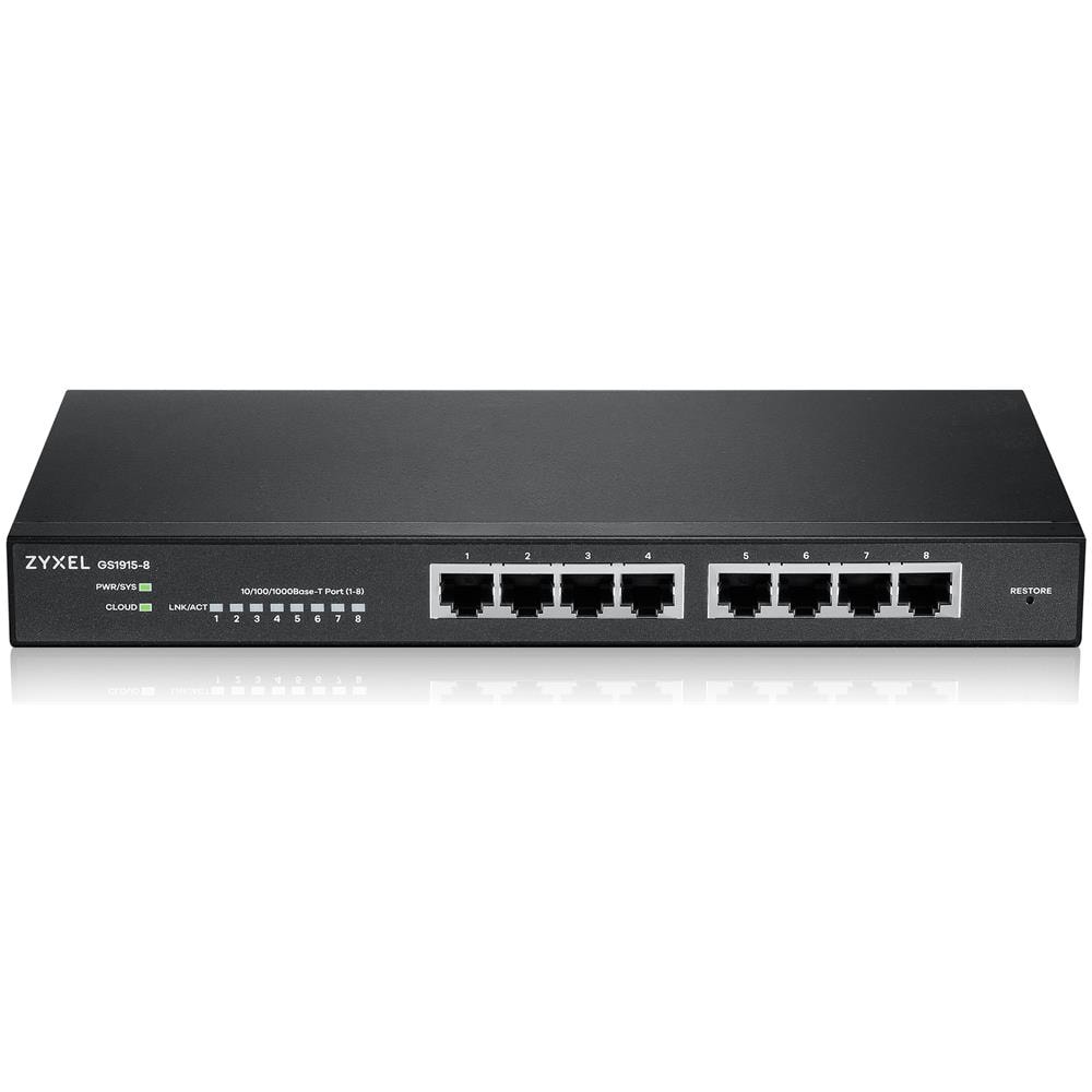 GS1915-8 Gestito L2 Gigabit Ethernet (10/100/1000) Nero - Foto 1
