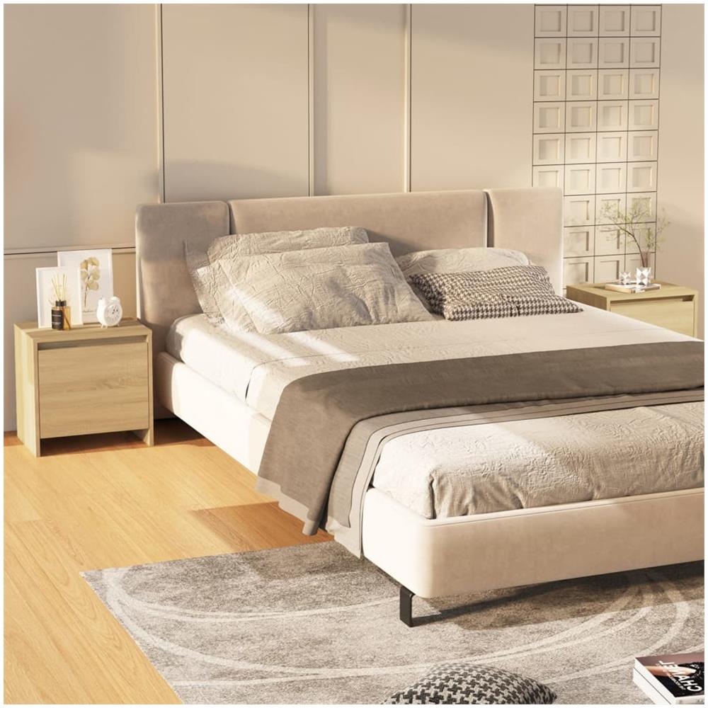 Comodini 2 pz Rovere Sonoma 45x34x44,5 cm in Truciolato - Foto 1