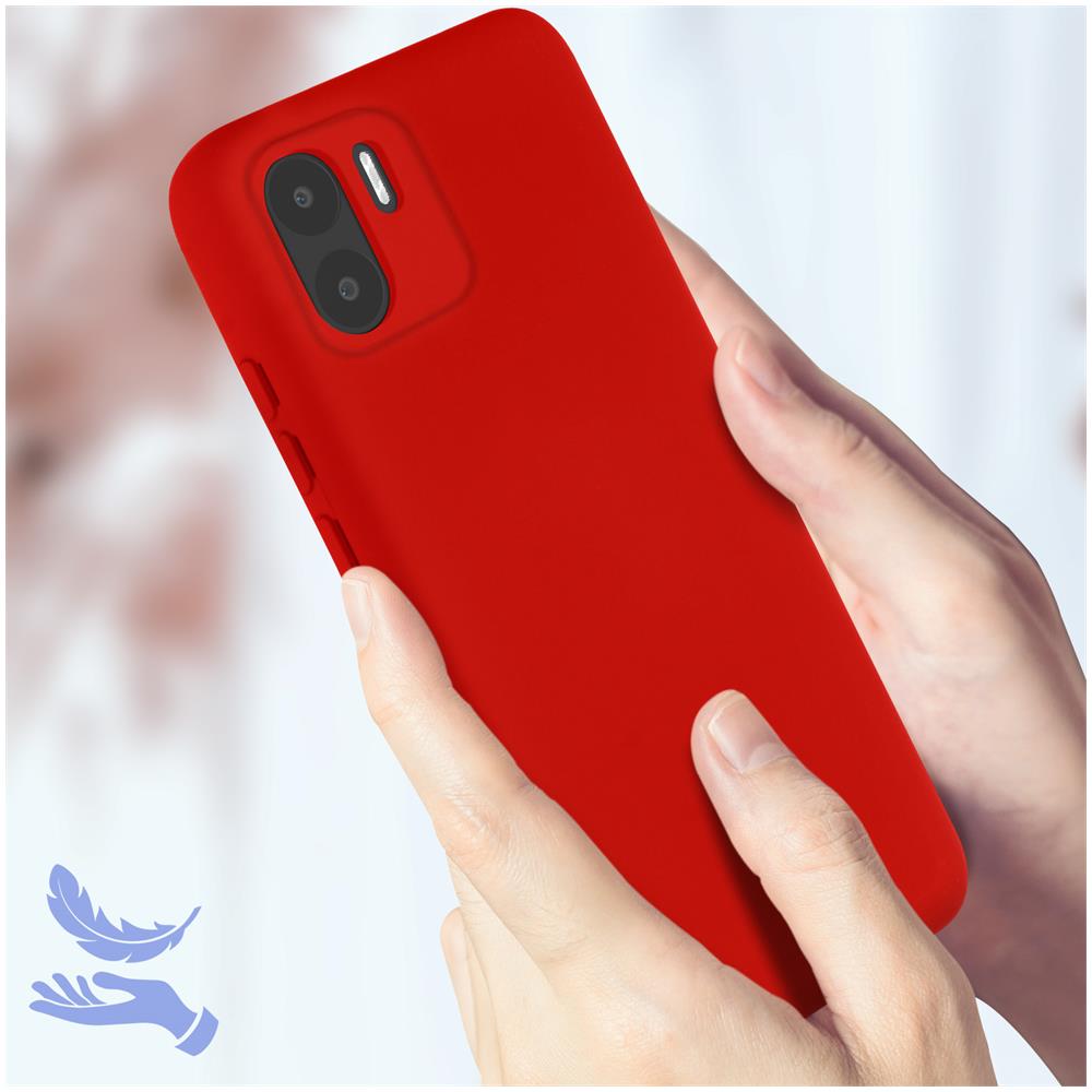 Cover Per Xiaomi Redmi A1 E A2 In Silicone Semi-rigido Soft-touch Rossa - Foto 5