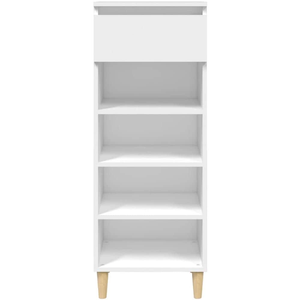 Scarpiera Bianca 40x36x105 Cm In Legno Multistrato - Foto 4