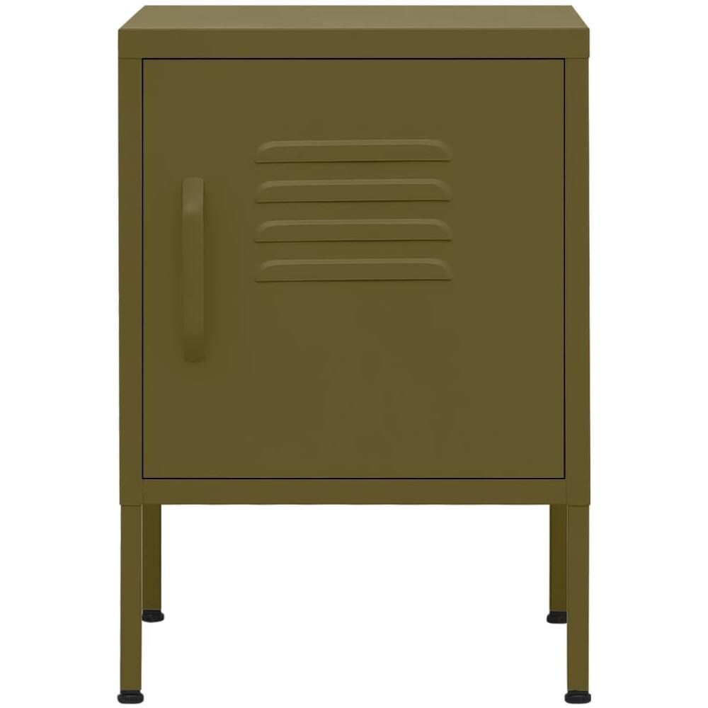 Comodini 2 Pz Verde Oliva 35x35x51 Cm In Acciaio - Foto 3