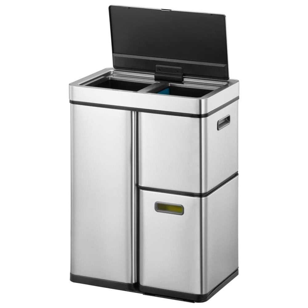 Pattumiera Con Sensore Mirage Plus 1x30 L + 2x15 L Argento Opaco - Foto 3