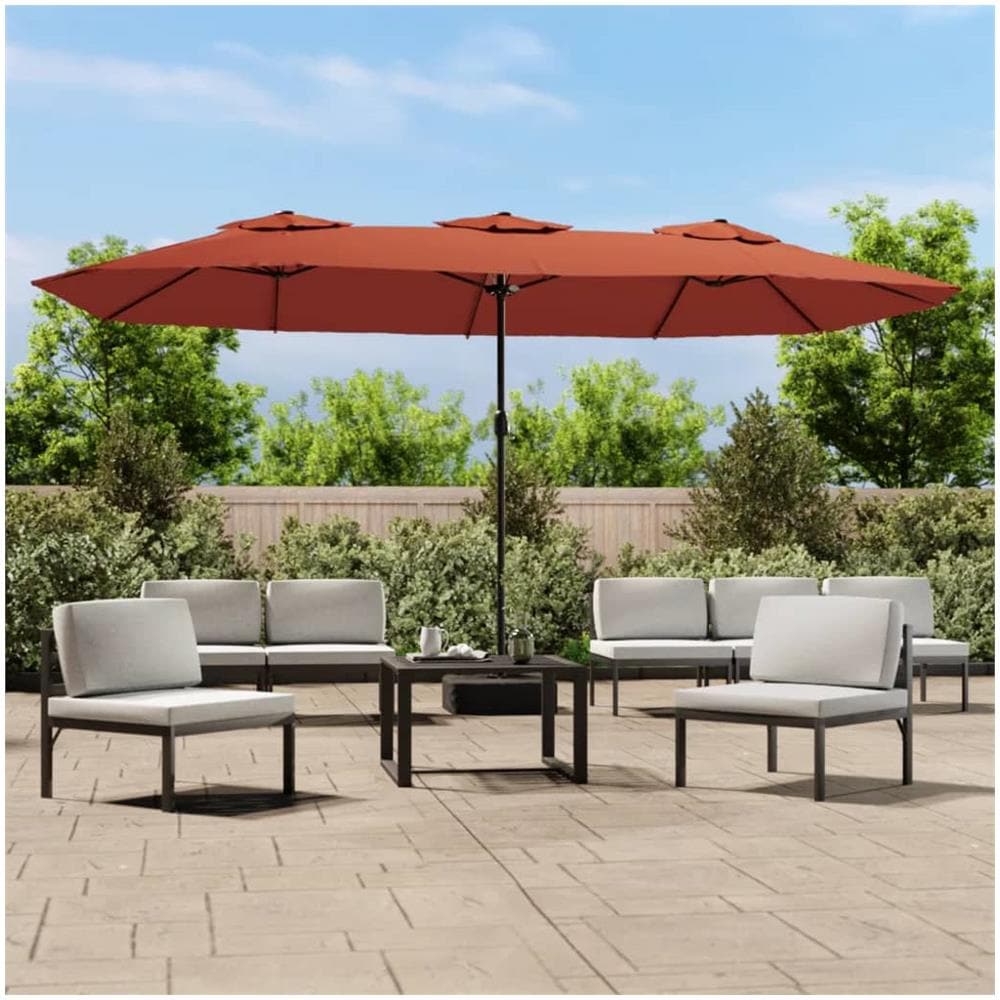 Ombrellone A Doppia Testa Terracotta 449x245 Cm - Foto 1