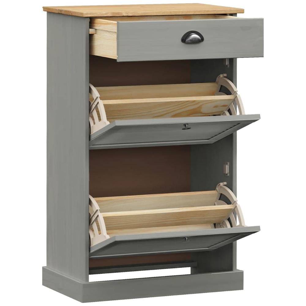 Scarpiera Vigo 60x35x96 Cm In Legno Massello Di Pino - Foto 8