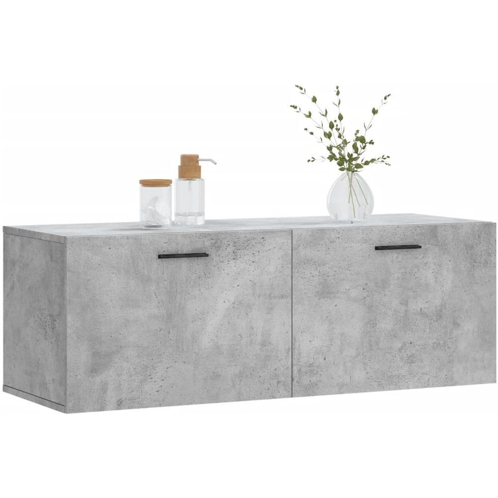 Mobile A Parete Grigio Cemento 100x36,5x35 Cm Legno Multistrato - Foto 3