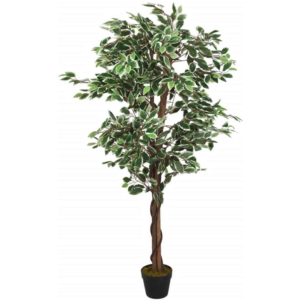 Albero Di Ficus Artificiale 378 Foglie 80 Cm Verde - Foto 1