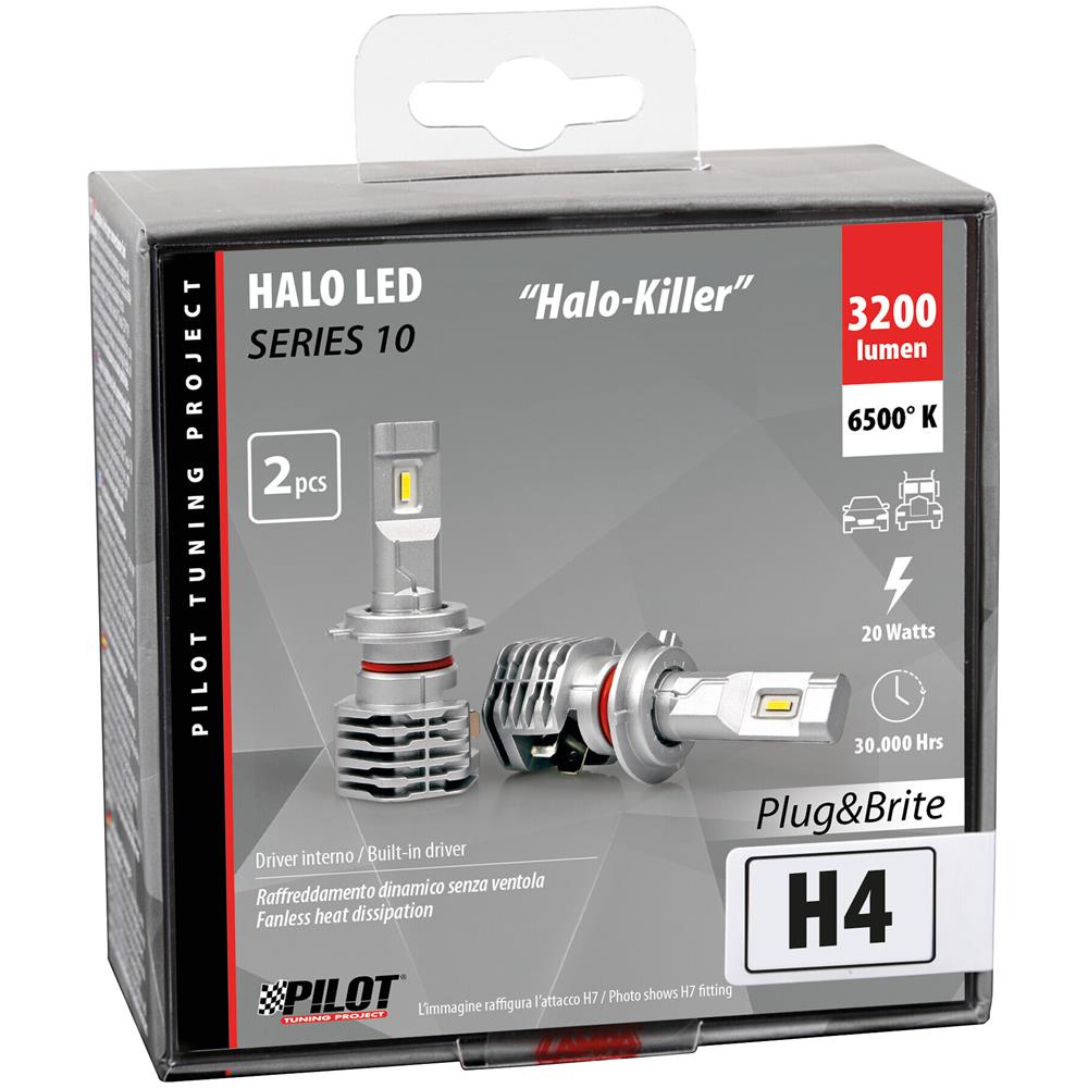 9/32v Halo Led Serie 10 Halo Killer - (h4) - 20w - P43t - 2 Pz - Scatola - Foto 2