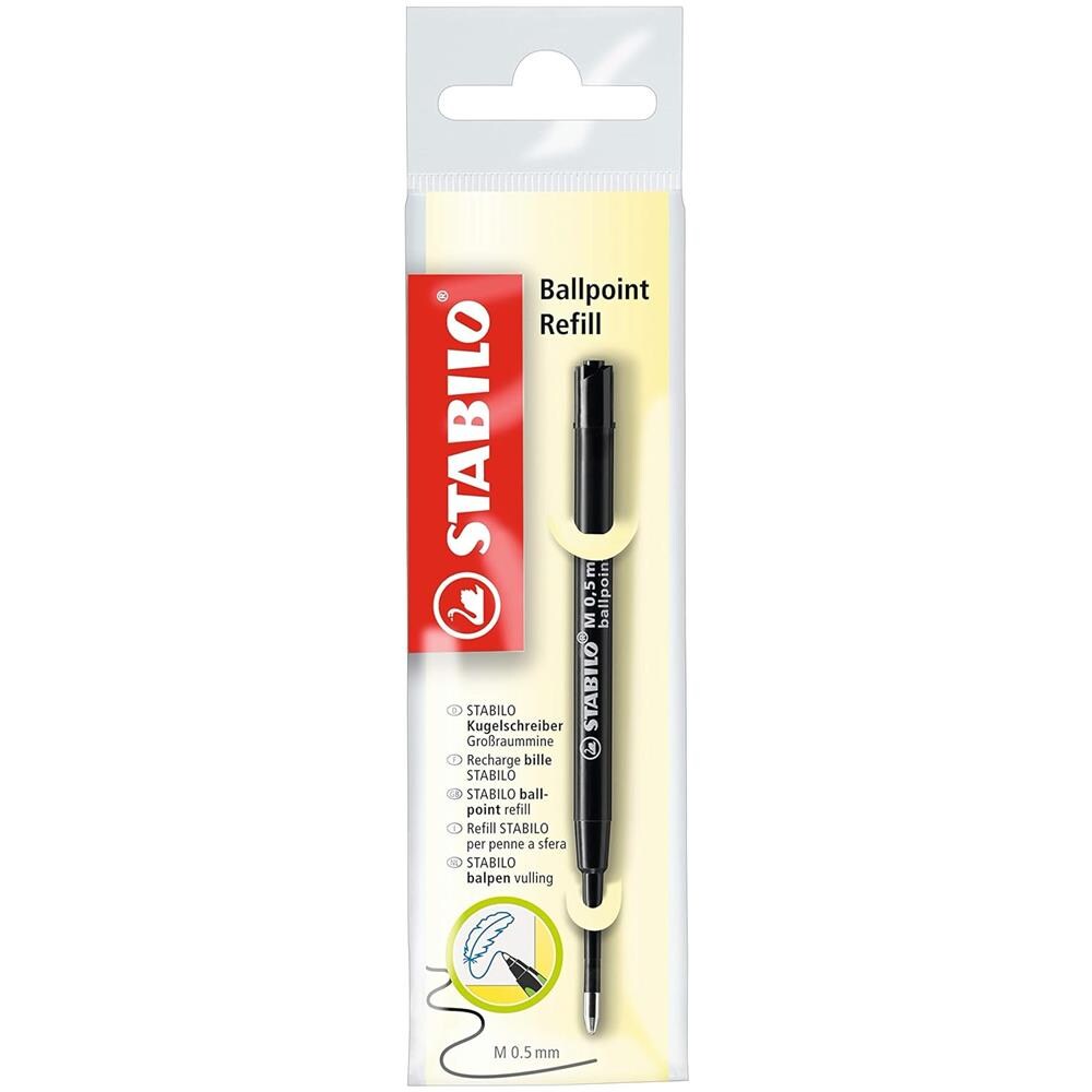 Refill - Cartuccia per Penna a Sfera - Tratto M (0,5mm) - Confezione da 10 - Nero - Foto 2