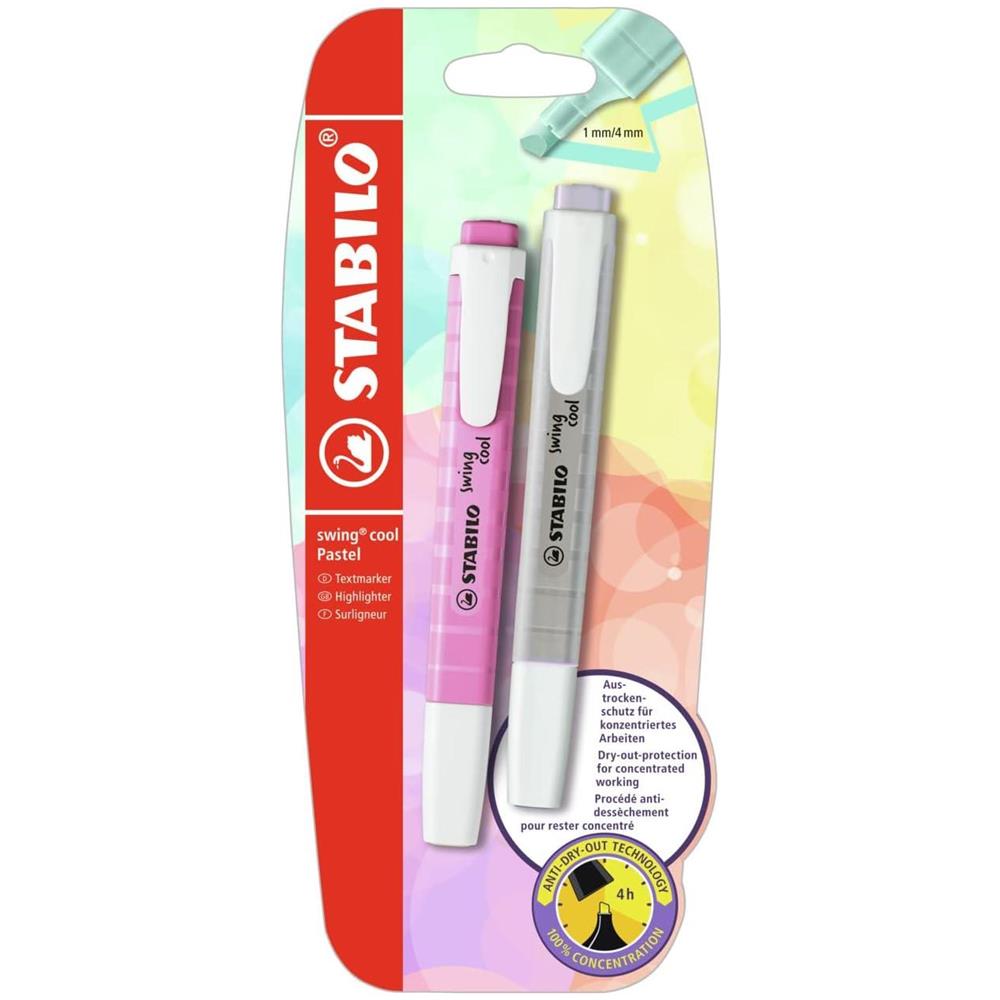 swing cool Pastel - Evidenziatore - Pack da 2 - Grigio Polvere /Fucsia Freddo - Foto 1