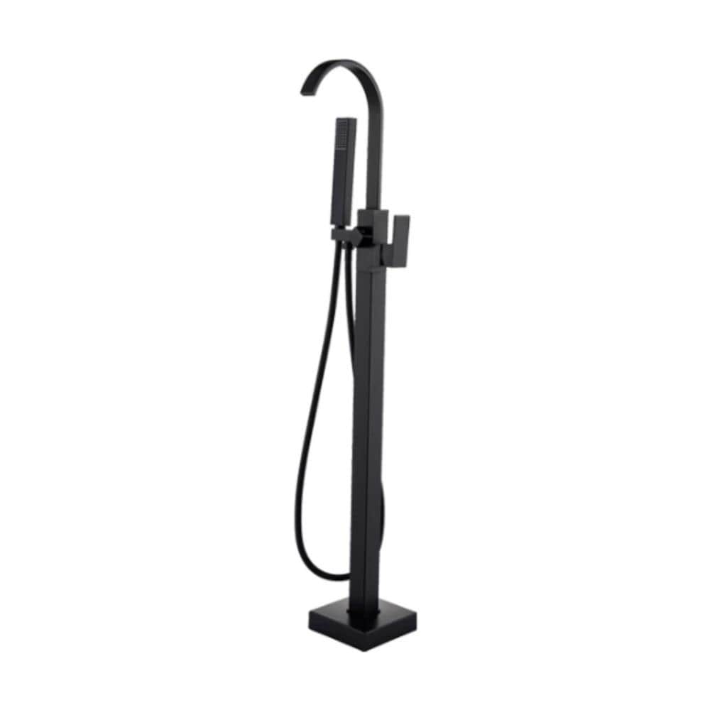 Rubinetto per vasca da bagno indipendente, Blackswan, tipo M18, modello nero opaco, misura 108 cm - Foto 1