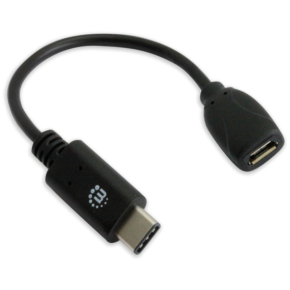 Cavo HiSpeed USB MicroB Femmina / USB-C Maschio 0.15m - Nero - Foto 2
