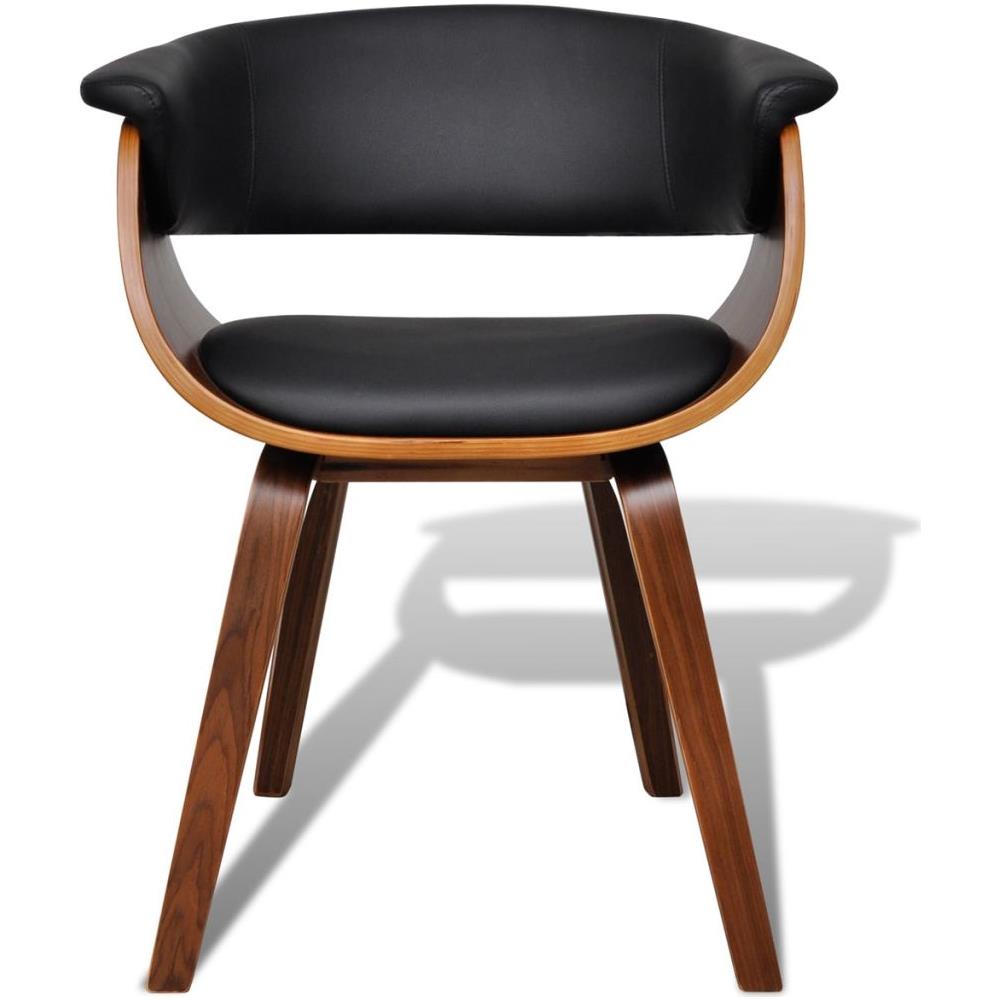 Sedia Moderna Da Tavola In Pelle Artificiale E Legno - Foto 2