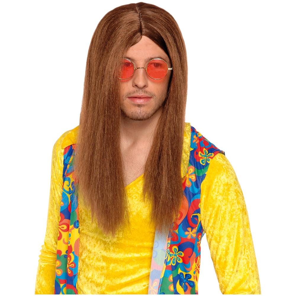 Parrucca Hippy Castana Per Adulti Taglia Unica - Foto 1