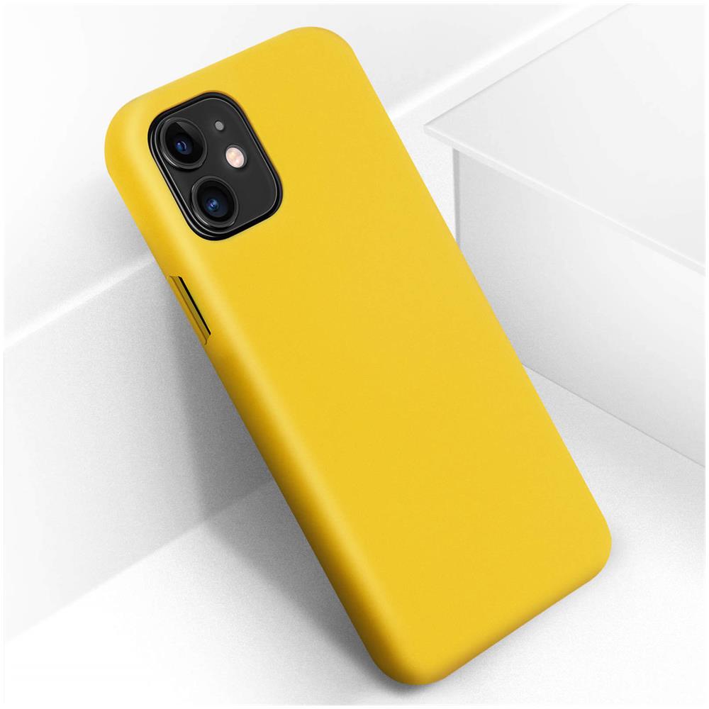 Cover Silicone Apple Iphone 11 Semi-rigida Opaca Finitura Soft Touch Giallo - Foto 5