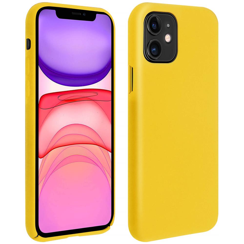 Cover Silicone Apple Iphone 11 Semi-rigida Opaca Finitura Soft Touch Giallo - Foto 1