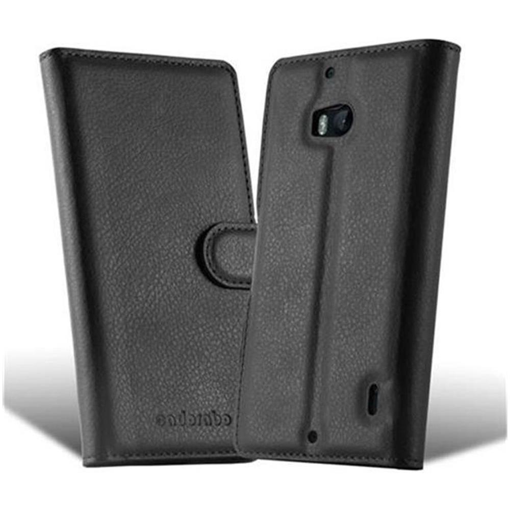 Custodia Compatibile Con Nokia Lumia 929 / 930 In Nero Carbone - Coperchio Protettiva Con Chiusura Magnetica, Funzione Stand E Tasca Per Le Carte - Foto 5