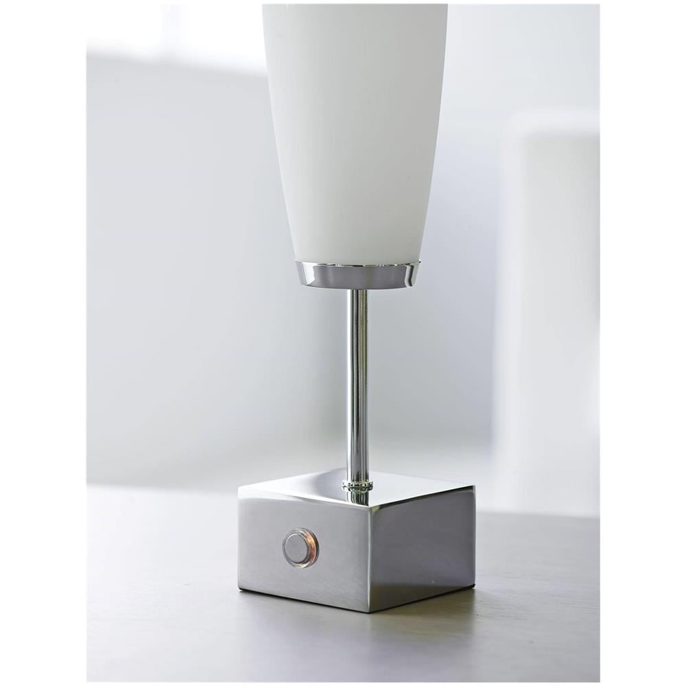 Lampada Da Tavolo A Led 1 Luce Cromo, Bianco - Foto 3