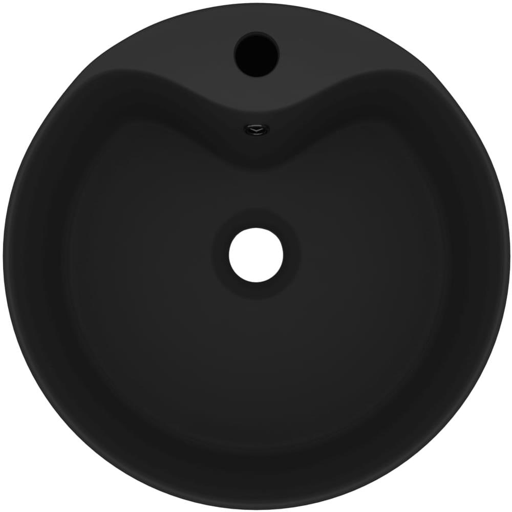 Lavandino con Troppopieno Nero Opaco 36x13 cm in Ceramica - Foto 2