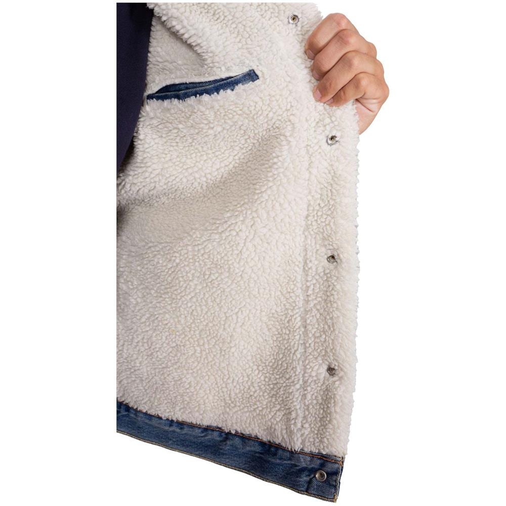 Giubbotto Uomo Sherpa In Jeans - Foto 4
