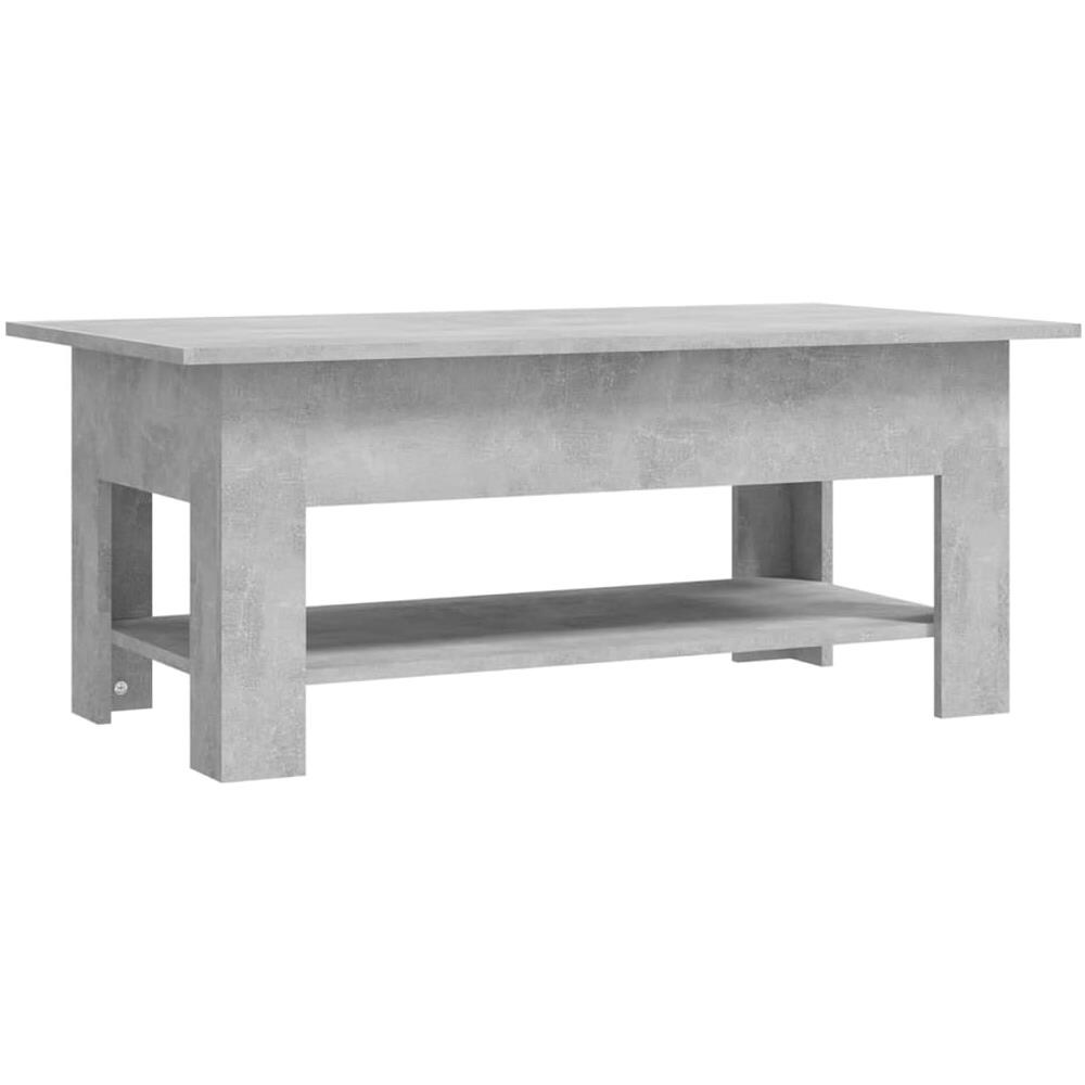 Tavolino da Salotto Grigio Cemento 102x55x42 cm in Truciolato - Foto 2