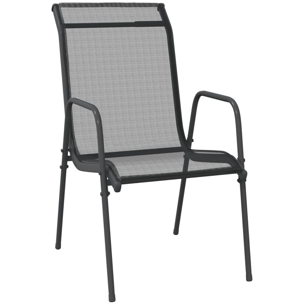 Sedie Da Giardino 2 Pz In Acciaio E Textilene Nere - Foto 2