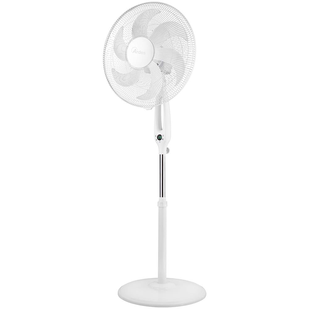 Ventilatore a Piantana AR5PR4001 con Display LED Diametro 30 cm 3 Livelli Velocità Timer Potenza 45 W Colore Bianco - Foto 1