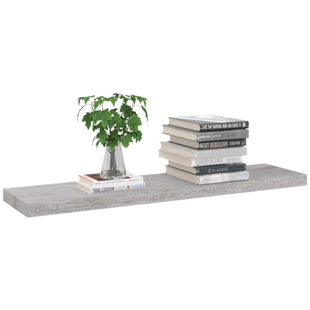 Scaffali A Parete 4 Pz Grigio Cemento 90x23,5x3,8 Cm In Mdf - Foto 7