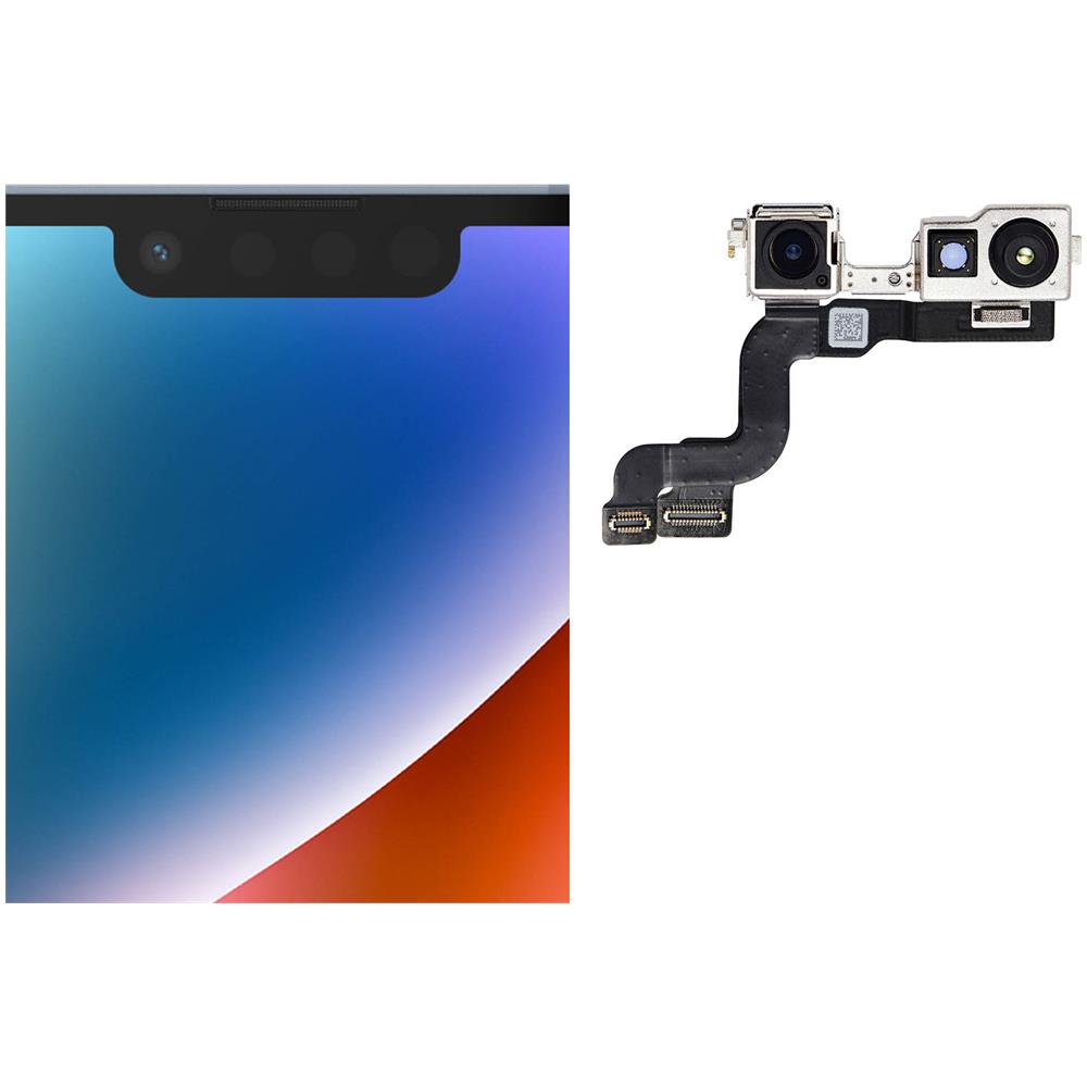 Fotocamera Frontale Compatibile Per Iphone 14 Plus Di Ricambio Con Obiettivo - Foto 2
