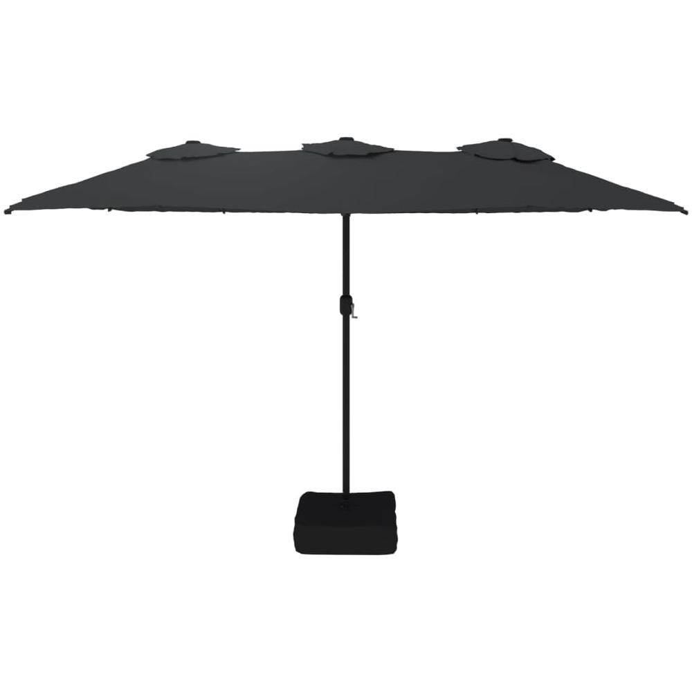 Ombrellone A Doppia Testa Nero 449x245 Cm - Foto 3