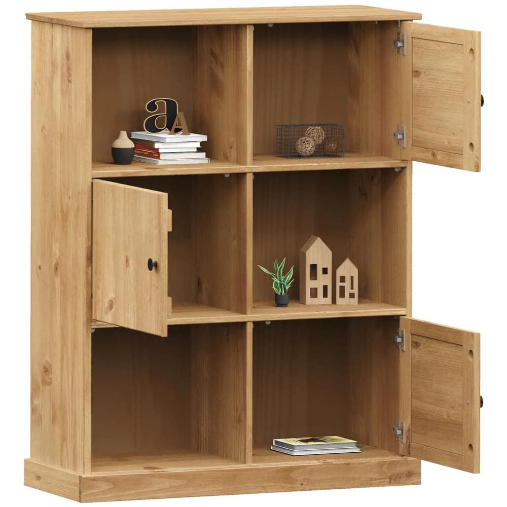 Libreria Vigo 90x35x114,5 Cm In Legno Massello Di Pino - Foto 3