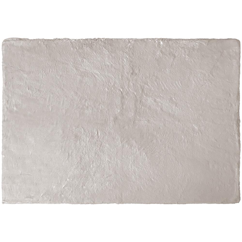 Tappeto Peloso In Pelliccia Ecologica Sagomato Modello Orsetto Varie Forme 140x180cm Perla - Foto 1